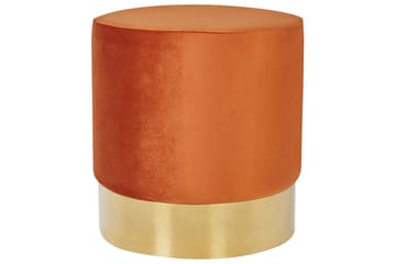 Sittpuff Sophia Orange/guld - Orange/guld - Möbler - Fåtölj & stolar - Pall & puff - Sittpuff