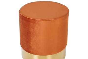 Sittpuff Sophia Orange/guld - Orange/guld - Möbler - Fåtölj & stolar - Pall & puff - Sittpuff