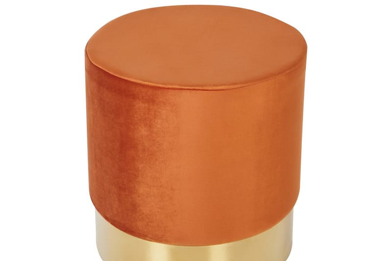 Sittpuff Sophia Orange/guld - Orange/guld - Möbler - Fåtölj & stolar - Pall & puff - Sittpuff