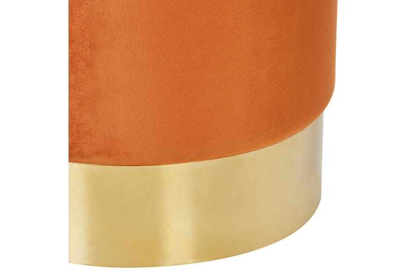 Sittpuff Sophia Orange/guld - Orange/guld - Möbler - Fåtölj & stolar - Pall & puff - Sittpuff