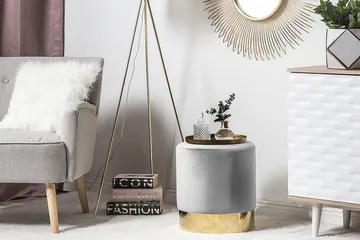 Sophia Sittpuff 39 cm - Grå - Möbler - Fåtölj & stolar - Pall & puff - Sittpuff