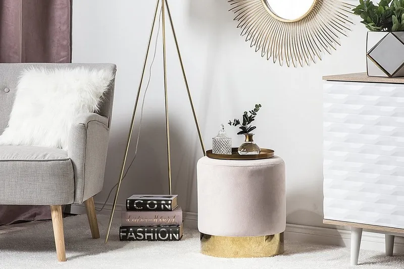 Sophia Sittpuff 39 cm - Rosa - Möbler - Fåtölj & stolar - Pall & puff - Sittpuff