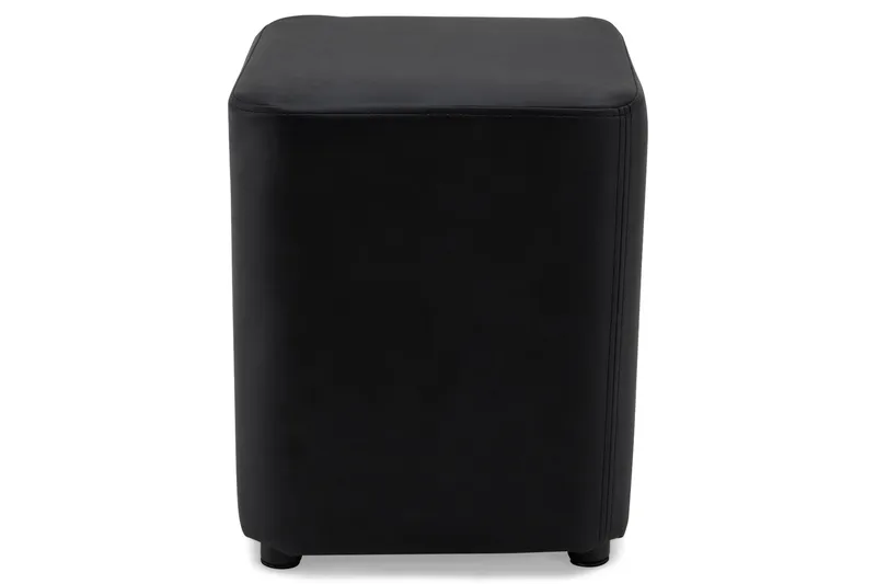 Square Pall Läder - Svart - Möbler - Fåtölj & stolar - Pall & puff - Sittpuff