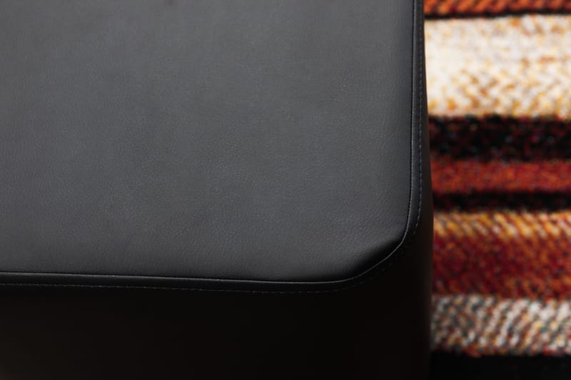 Square Pall Läder - Svart - Möbler - Fåtölj & stolar - Pall & puff - Sittpuff