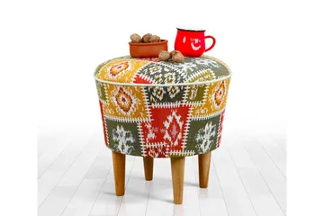 Sweetwater Sittpuff 42 cm - Beige/Röd - Möbler - Fåtölj & stolar - Pall & puff - Sittpuff