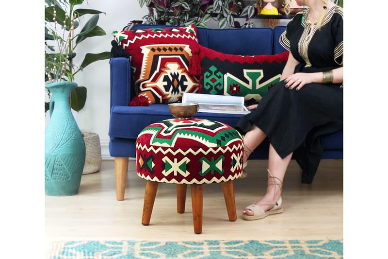 Tarrytown Sittpuff 46 cm - Flerfärgad - Möbler - Fåtölj & stolar - Pall & puff - Sittpuff