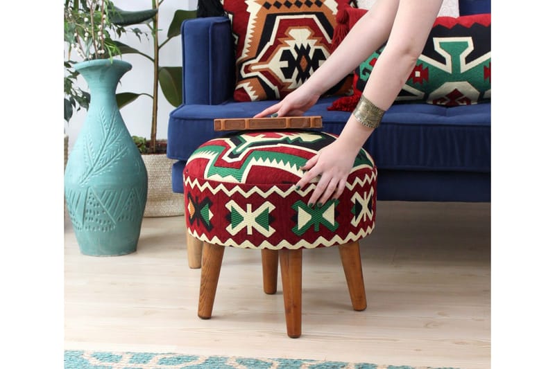 Tarrytown Sittpuff 46 cm - Flerfärgad - Möbler - Fåtölj & stolar - Pall & puff - Sittpuff