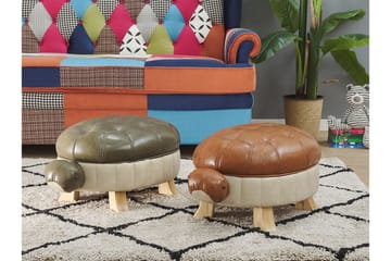 Tartaruga Sittpuff - Konstläder/Grön/Beige - Möbler - Fåtölj & stolar - Pall & puff - Sittpuff