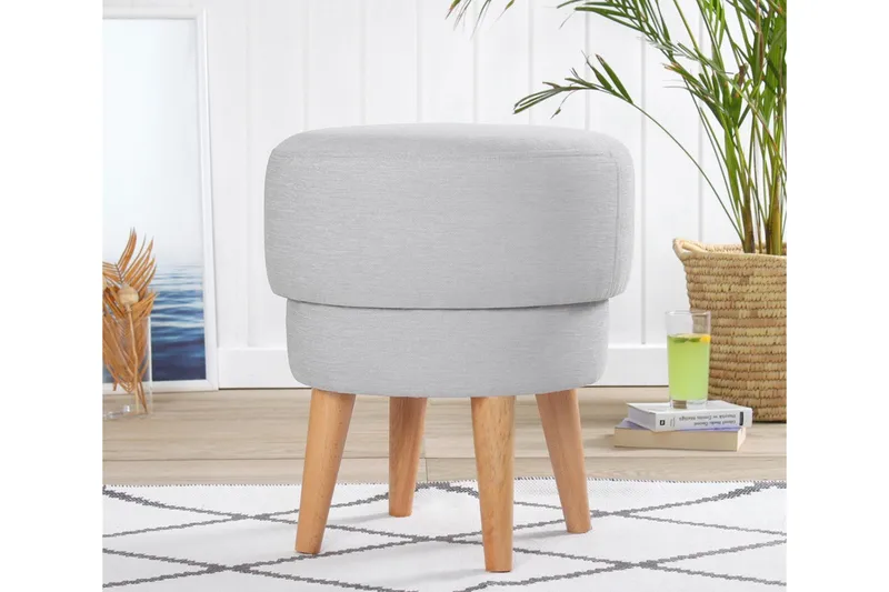 Veccio Sittpuff 47 cm, Ljusgrå