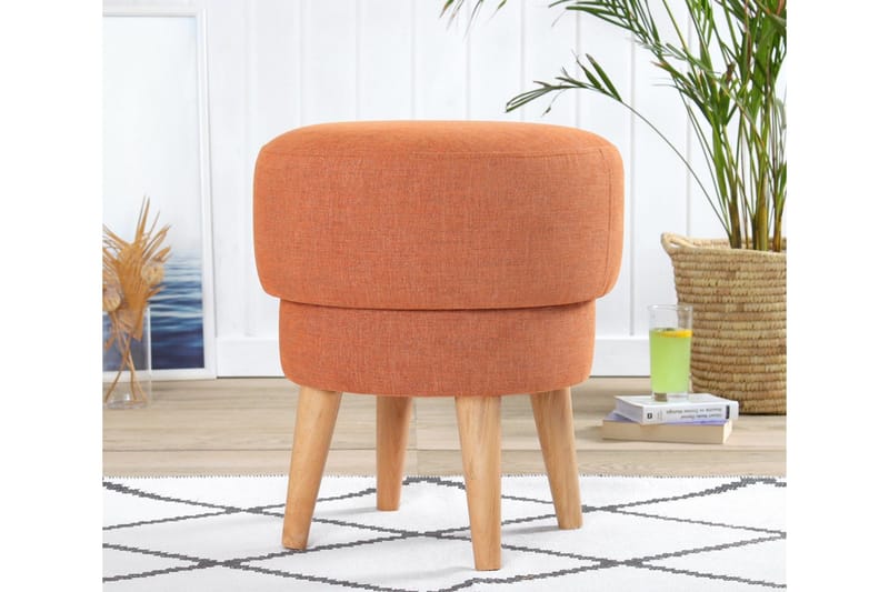 Veccio Sittpuff 47 cm - Orange - Möbler - Fåtölj & stolar - Pall & puff - Sittpuff