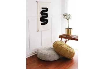 Vintage Sittpuff 60 cm - Gul - Möbler - Fåtölj & stolar - Pall & puff - Sittpuff