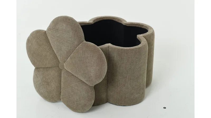 Sittpuff Viresta med Förvaring Ø60 cm - Beige - Möbler - Fåtölj & stolar - Pall & puff - Sittpuff