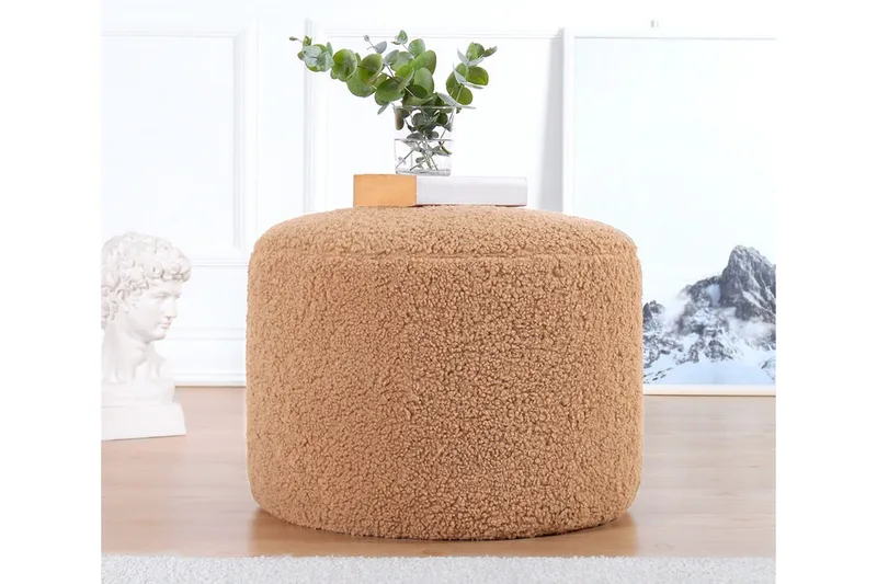 Whitman Sittpuff 54 cm - Brun - Möbler - Fåtölj & stolar - Pall & puff - Sittpuff