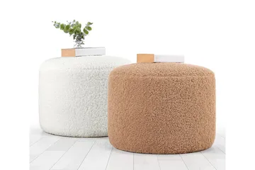 Whitman Sittpuff 54 cm - Vit - Möbler - Fåtölj & stolar - Pall & puff - Sittpuff