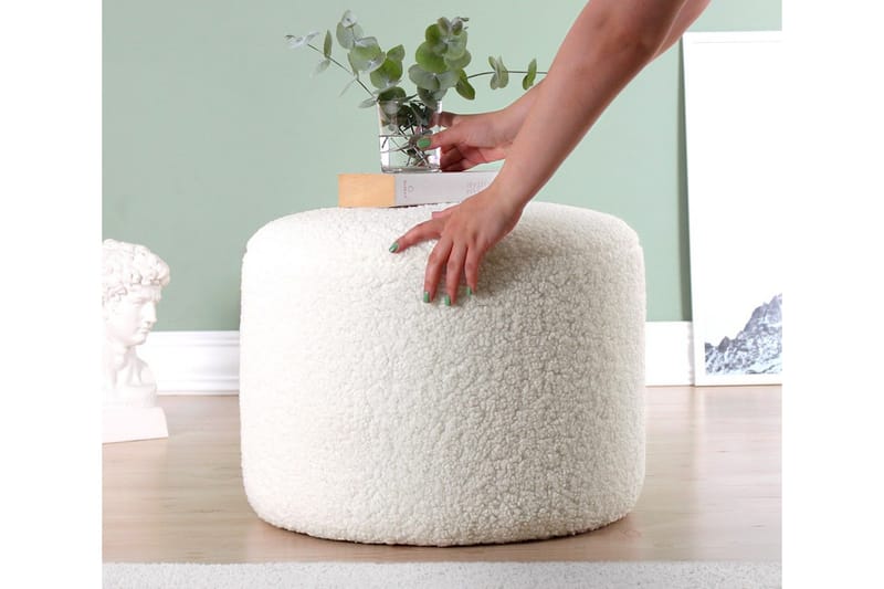 Whitman Sittpuff 54 cm - Vit - Möbler - Fåtölj & stolar - Pall & puff - Sittpuff