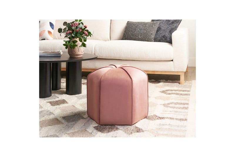 Sittpuff Wishek Rosa - Rosa - Möbler - Fåtölj & stolar - Pall & puff - Sittpuff