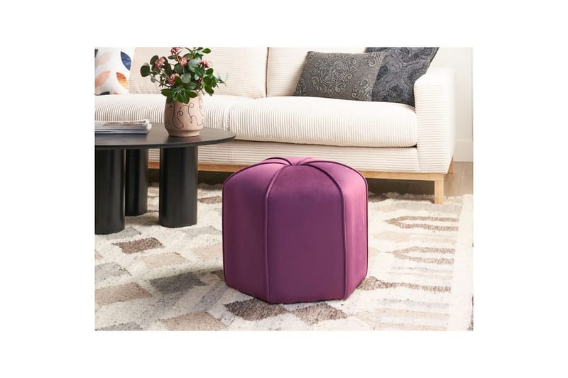 Sittpuff Wishek Violett - Violett - Möbler - Fåtölj & stolar - Pall & puff - Sittpuff