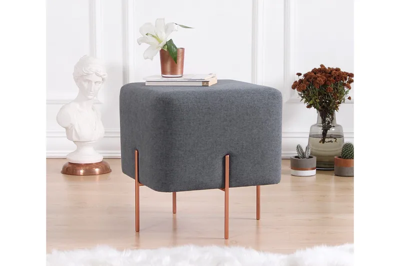 Yellowknife Sittpuff 40 cm - Mörkgrå - Möbler - Fåtölj & stolar - Pall & puff - Sittpuff