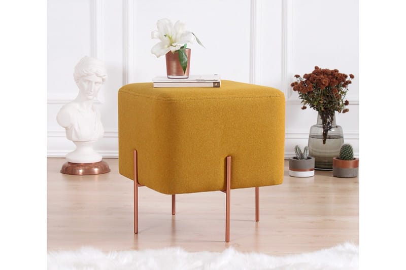 Yellowknife Sittpuff 40 cm - Senapsgul - Möbler - Fåtölj & stolar - Pall & puff - Sittpuff