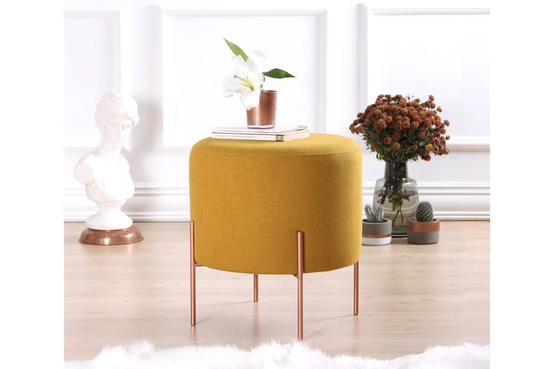 Yellowknife Sittpuff 40 cm - Senapsgul - Möbler - Fåtölj & stolar - Pall & puff - Sittpuff
