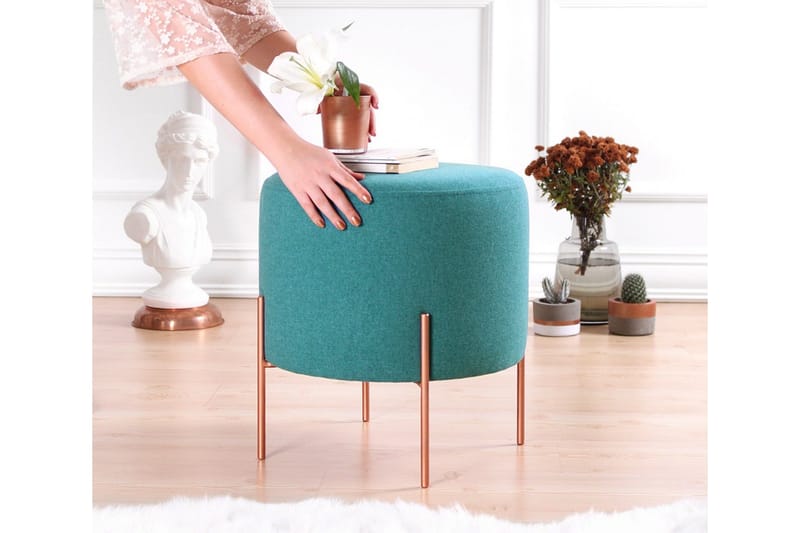 Yellowknife Sittpuff 40 cm - Turkos - Möbler - Fåtölj & stolar - Pall & puff - Sittpuff