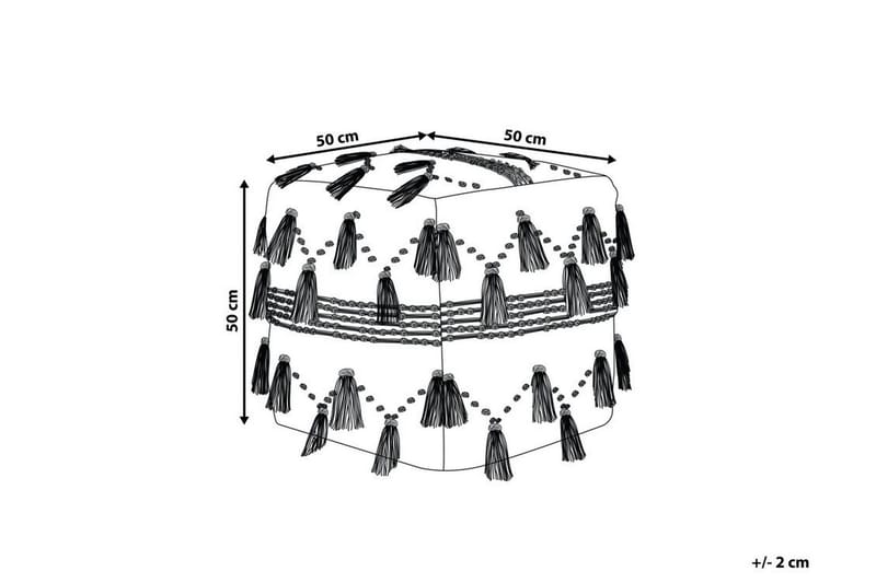 Youness Sittpuff 50x50 cm - Beige - Möbler - Fåtölj & stolar - Pall & puff - Sittpuff