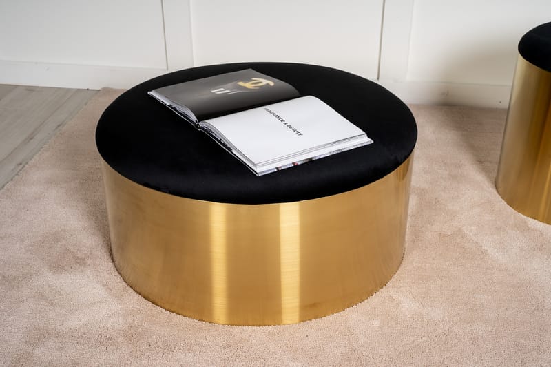 Sittpuff Puff Sammet - Svart - Sittpuff
