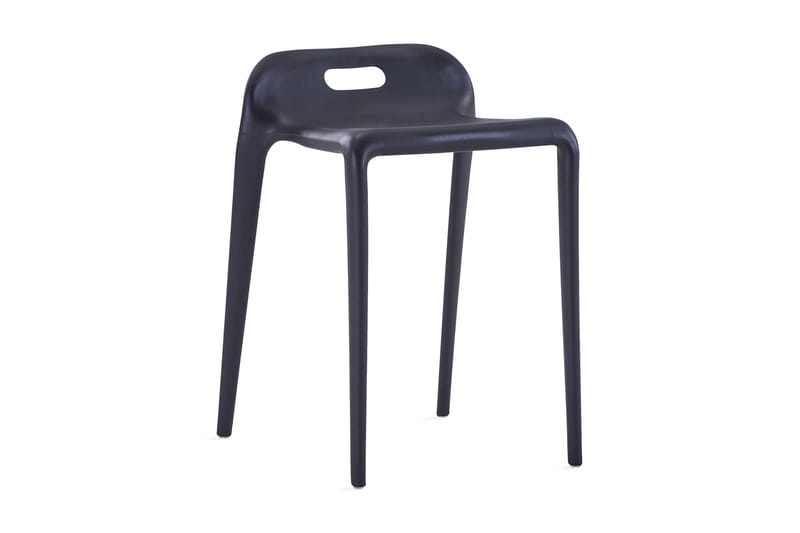 Stapelbara pallar 4 st plast svart - Pall & puff