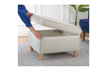 Sufian Fotpall 63 cm - Cremevit - Möbler - Fåtölj & stolar - Pall & puff - Fotpallar
