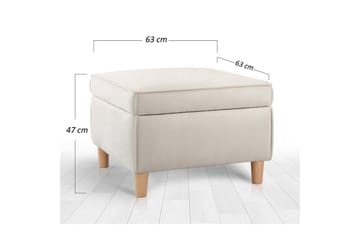 Sufian Fotpall 63 cm - Cremevit - Möbler - Fåtölj & stolar - Pall & puff - Fotpallar