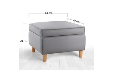 Sufian Fotpall 63 cm - Grå - Möbler - Fåtölj & stolar - Pall & puff - Fotpallar