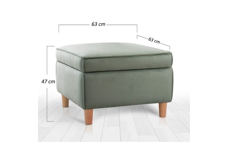 Sufian Fotpall 63 cm - Grön - Möbler - Fåtölj & stolar - Pall & puff - Fotpallar