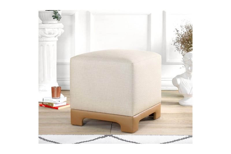 Sufian Sittpuff Utomhus 50 cm - Beige/Cremevit - Möbler - Fåtölj & stolar - Pall & puff - Sittpuff