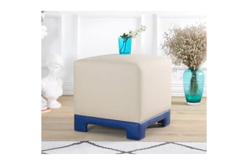 Sufian Sittpuff Utomhus 50 cm - Blå/Cremevit - Möbler - Fåtölj & stolar - Pall & puff - Sittpuff