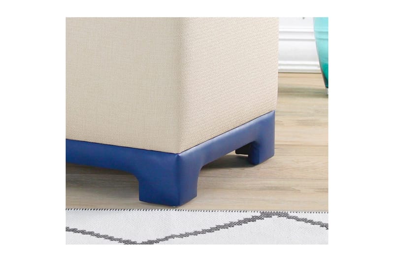 Sufian Sittpuff Utomhus 50 cm - Blå/Cremevit - Möbler - Fåtölj & stolar - Pall & puff - Sittpuff