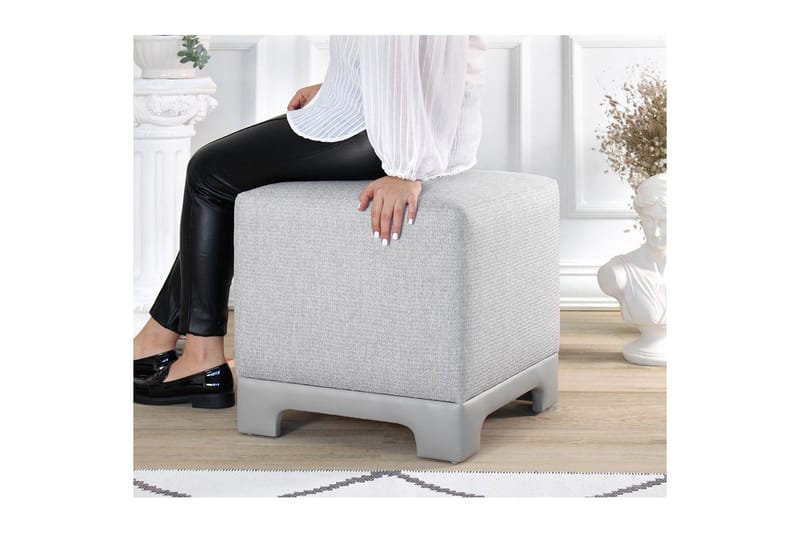 Sufian Sittpuff Utomhus 50 cm - Grå - Möbler - Fåtölj & stolar - Pall & puff - Sittpuff