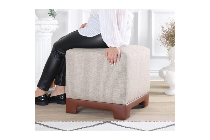 Sufian Sittpuff Utomhus 50 cm - Ljusbrun - Möbler - Fåtölj & stolar - Pall & puff - Sittpuff