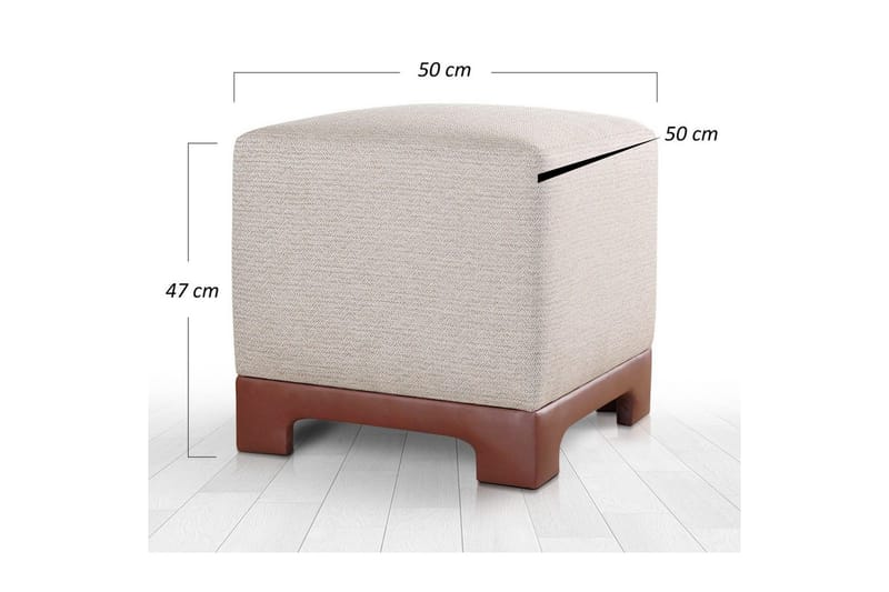 Sufian Sittpuff Utomhus 50 cm - Ljusbrun - Möbler - Fåtölj & stolar - Pall & puff - Sittpuff