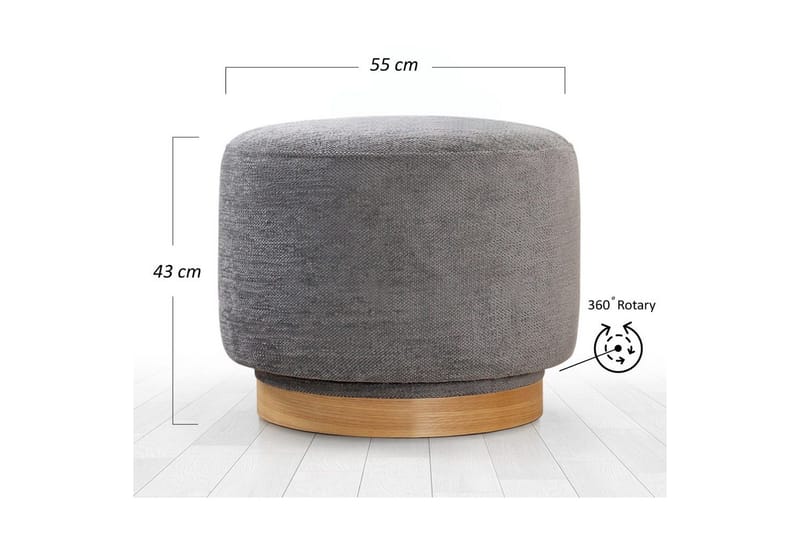 Sufian Sittpuff Utomhus 55 cm - Antracit - Möbler - Fåtölj & stolar - Pall & puff - Sittpuff