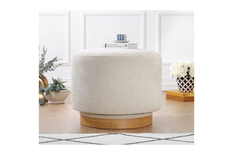 Sufian Sittpuff Utomhus 55 cm - Cremevit - Möbler - Fåtölj & stolar - Pall & puff - Sittpuff