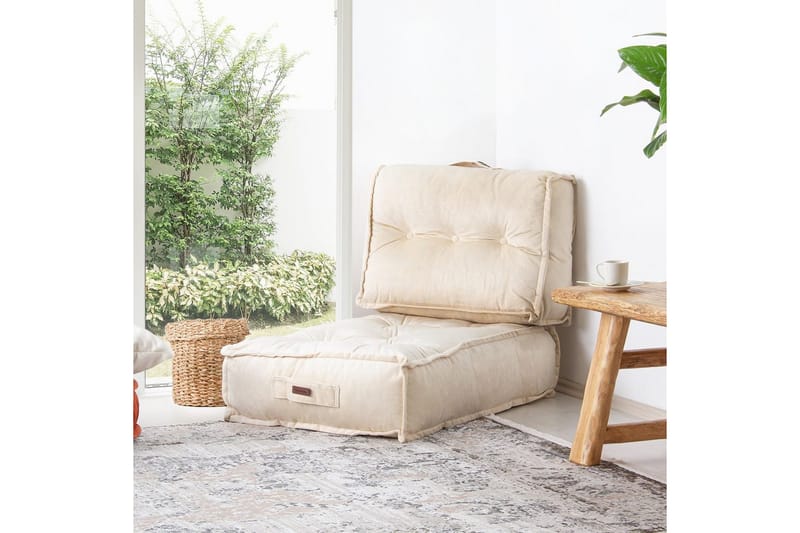 Sufian Sittpuff Utomhus 80 cm - Beige - Möbler - Fåtölj & stolar - Pall & puff - Sittpuff