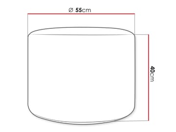 Teylor Sittpuff 55 cm - Beige - Möbler - Fåtölj & stolar - Pall & puff - Sittpuff