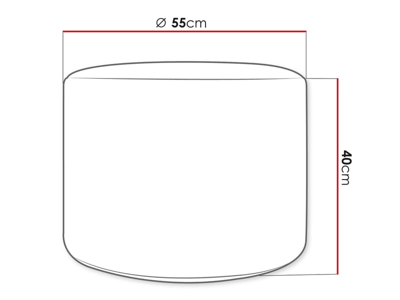 Teylor Sittpuff 55 cm - Grå - Möbler - Fåtölj & stolar - Pall & puff - Sittpuff