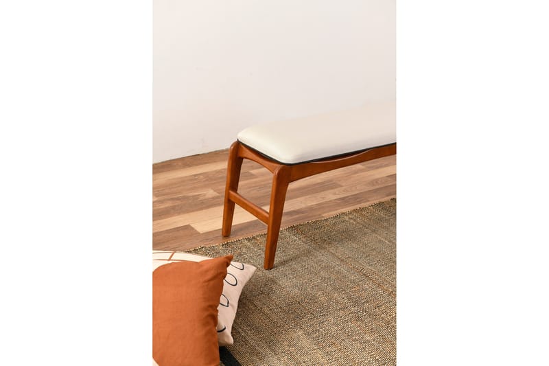 Touch Sittpall 120 cm - Valnöt/Cream - Möbler - Fåtölj & stolar - Pall & puff - Fotpallar