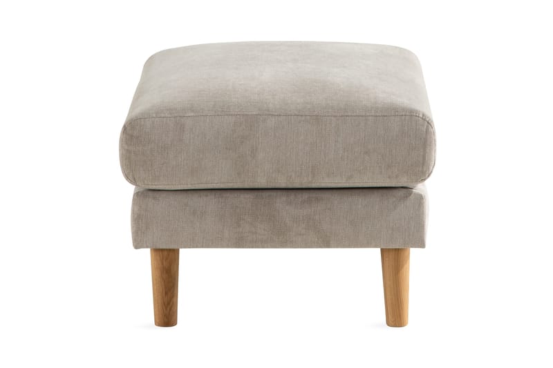 Trend Lyx Fotpall - Beige/Ek - Möbler - Fåtölj & stolar - Pall & puff - Fotpallar
