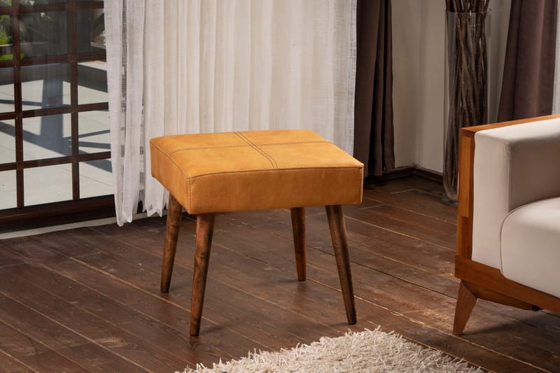 Urgnano Sittpall - Gul/Natur - Möbler - Fåtölj & stolar - Pall & puff