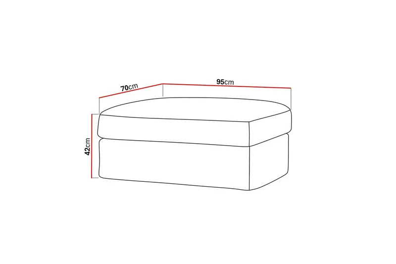 Valencia Fotpall med avtagbar och tvättbar klädsel - Ljusbrun - Möbler - Fåtölj & stolar - Pall & puff - Fotpallar