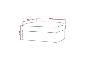Valencia Fotpall med avtagbar och tvättbar klädsel - Rostbrun - Möbler - Fåtölj & stolar - Pall & puff - Fotpallar