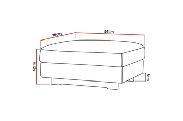 Valencia Fotpall - Offwhite - Möbler - Fåtölj & stolar - Pall & puff - Fotpallar
