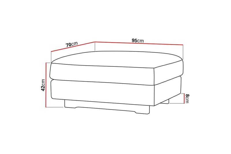 Valencia Fotpall - Offwhite - Möbler - Fåtölj & stolar - Pall & puff - Fotpallar